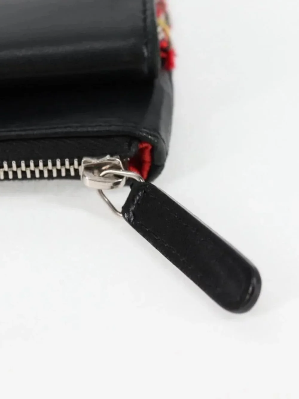 CHANEL Clutch Bag tweed Black Silver CC Auth 127554SAM